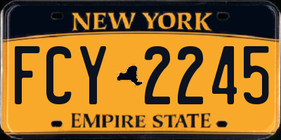 NY license plate FCY2245
