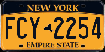 NY license plate FCY2254
