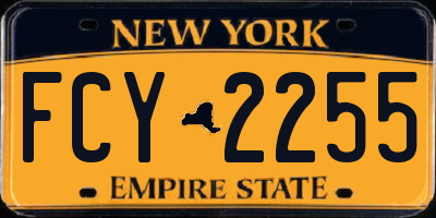 NY license plate FCY2255