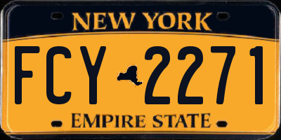 NY license plate FCY2271