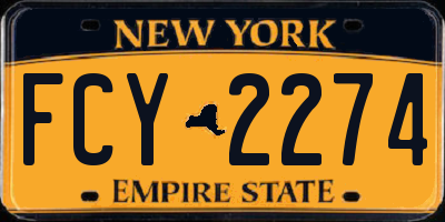 NY license plate FCY2274