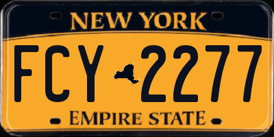 NY license plate FCY2277