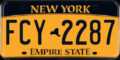 NY license plate FCY2287