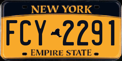 NY license plate FCY2291