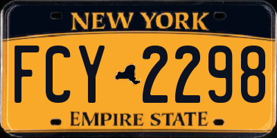 NY license plate FCY2298