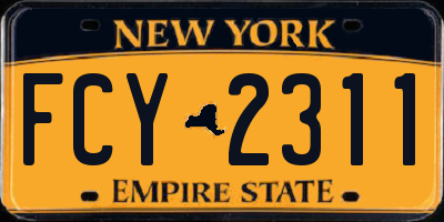 NY license plate FCY2311