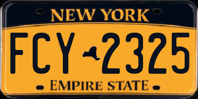 NY license plate FCY2325