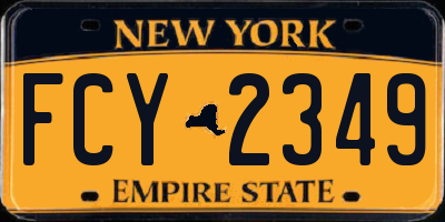 NY license plate FCY2349