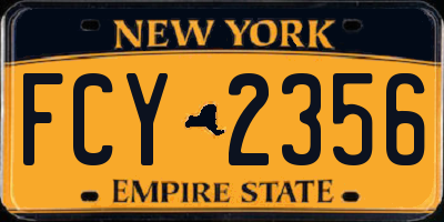 NY license plate FCY2356