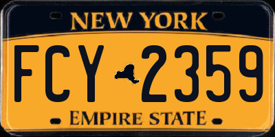NY license plate FCY2359
