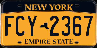 NY license plate FCY2367