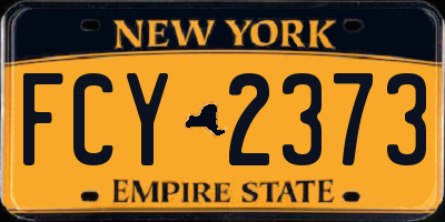 NY license plate FCY2373
