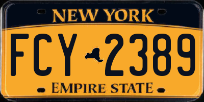 NY license plate FCY2389