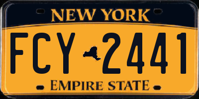 NY license plate FCY2441