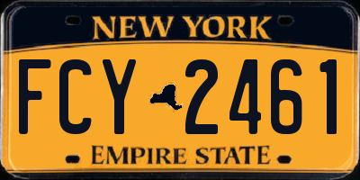 NY license plate FCY2461