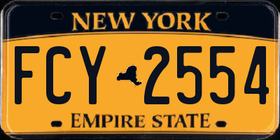 NY license plate FCY2554