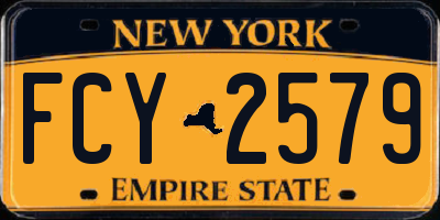 NY license plate FCY2579