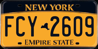NY license plate FCY2609