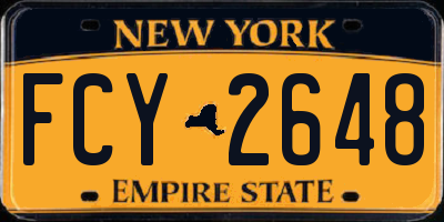 NY license plate FCY2648