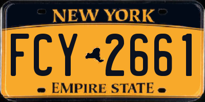 NY license plate FCY2661