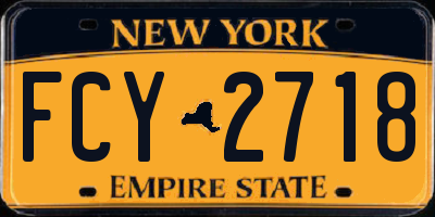 NY license plate FCY2718