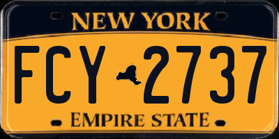 NY license plate FCY2737