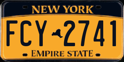 NY license plate FCY2741