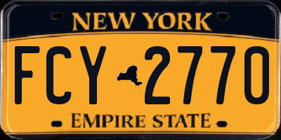 NY license plate FCY2770