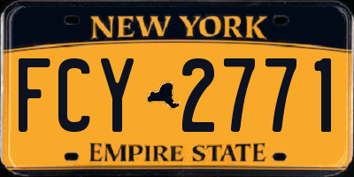 NY license plate FCY2771