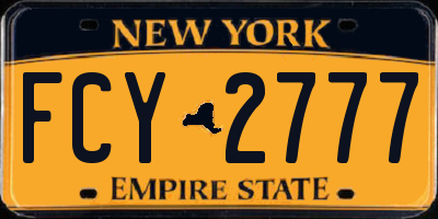 NY license plate FCY2777