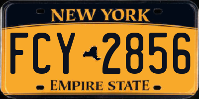 NY license plate FCY2856