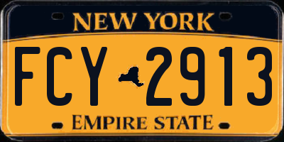 NY license plate FCY2913
