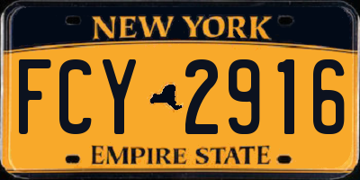 NY license plate FCY2916