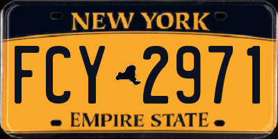 NY license plate FCY2971