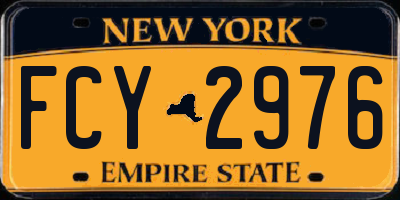 NY license plate FCY2976
