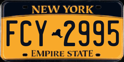 NY license plate FCY2995
