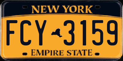 NY license plate FCY3159
