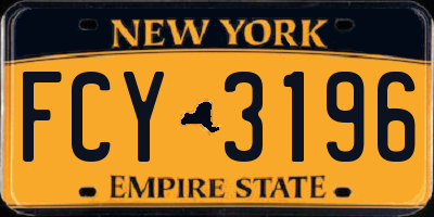 NY license plate FCY3196