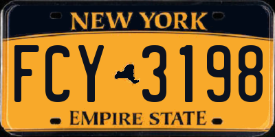 NY license plate FCY3198