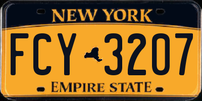 NY license plate FCY3207