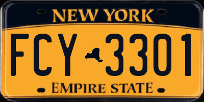 NY license plate FCY3301