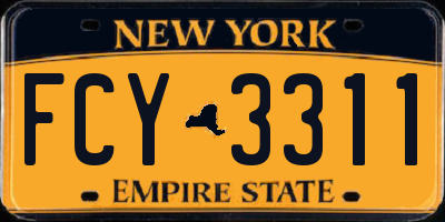NY license plate FCY3311