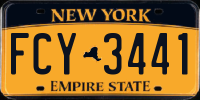 NY license plate FCY3441
