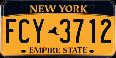 NY license plate FCY3712