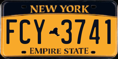 NY license plate FCY3741