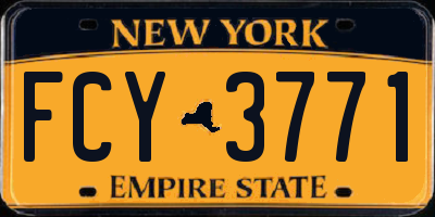 NY license plate FCY3771