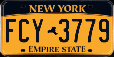NY license plate FCY3779