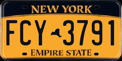 NY license plate FCY3791
