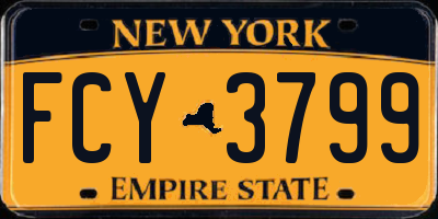 NY license plate FCY3799