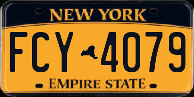 NY license plate FCY4079